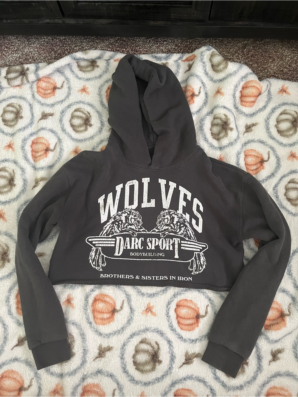 Darc Sport Black Cropped Hoodie with SHE Tag